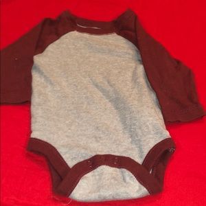 Burgundy/Gray long sleeve